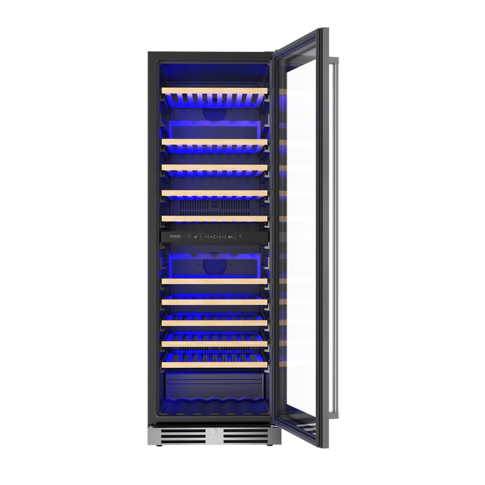 THOR Kitchen 24" Wine Cooler, 115 Wine Bottle Capacity TWC2470D09K