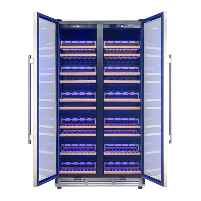 FORNO Vernazza 40" 166 Bottle Dual Zone Wine Cooler FWCDR6642-40S09K
