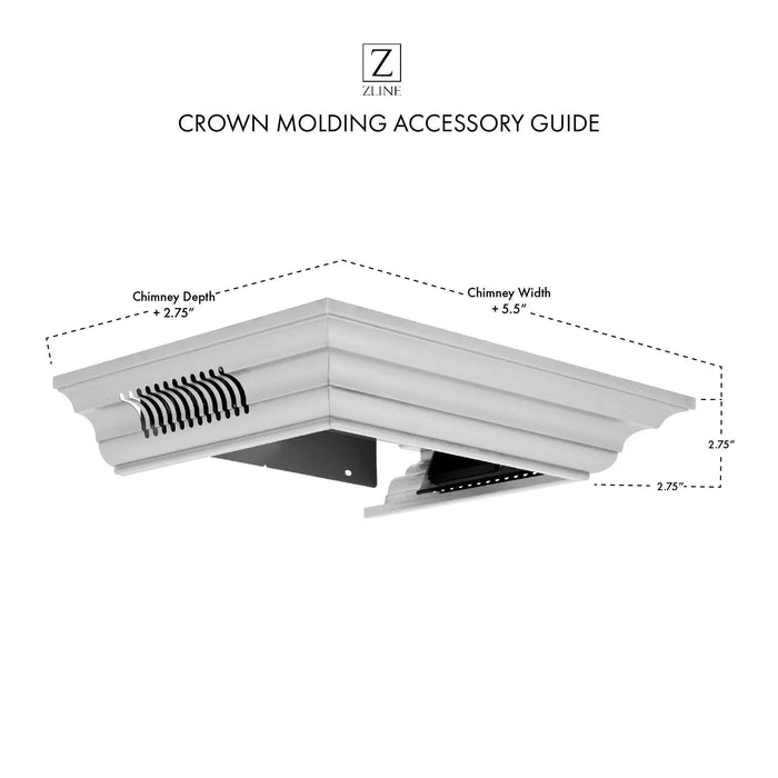 ZLINE Crown Molding Stainless Steel Blue Tooth, CM6-BT-KN/KN409K