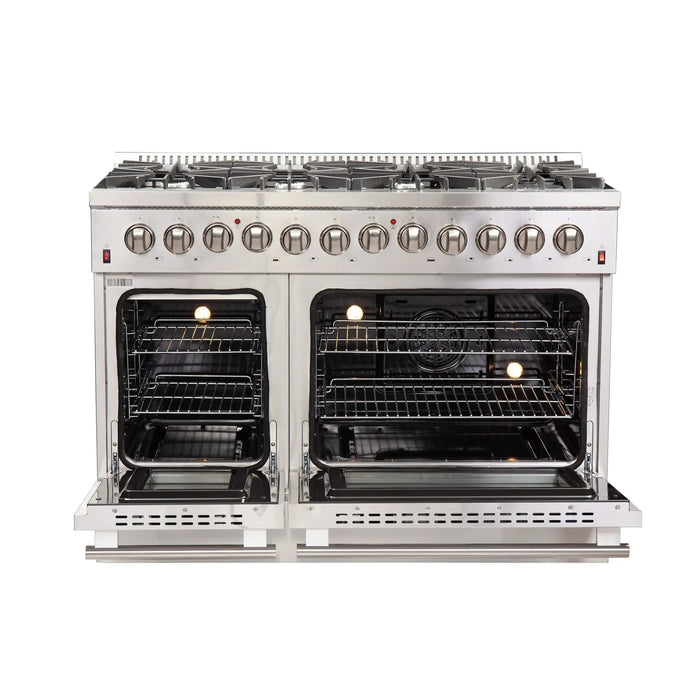 FORNO Appliance Package - 48" Dual Fuel Range and 60" Refrigerator FBDL-017-03CAUS09K
