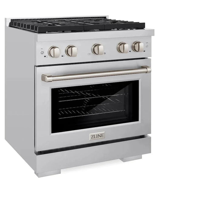 ZLINE 30"Paramount Dual Fuel Range Stainless Steel, SDR3009K