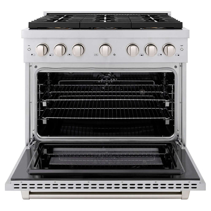ZLINE 36" Paramount Gas Range DuoPro™ Cooktop, Convection Gas Oven PSGR3609K