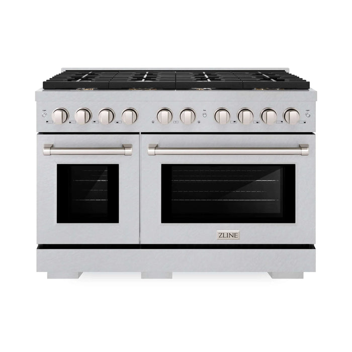 ZLINE 48"Paramount Dual Fuel Range DuraSnow® Brass Burners SDRS-BR-4809K