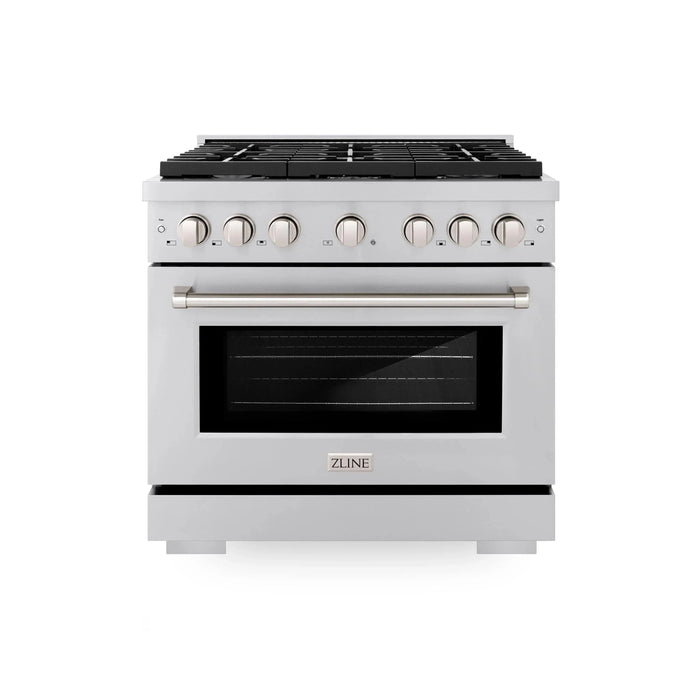 ZLINE 36"Paramount Dual Fuel Range Stainless Steel, SDR3609K