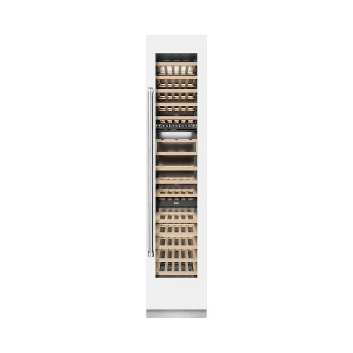 ZLINE 18"Triple Zone 68 Bottle Right Hinge Column Wine Cooler, White Matte Stainless Steel RCWVR-WM-1809K