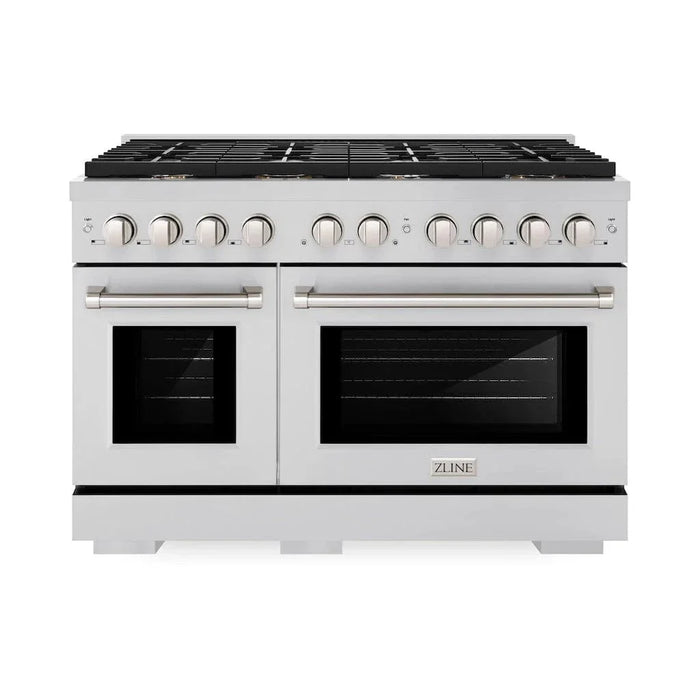 ZLINE 48" Gas Range, Stainless Steel w/ Brass Burners, SGR-BR-4809K