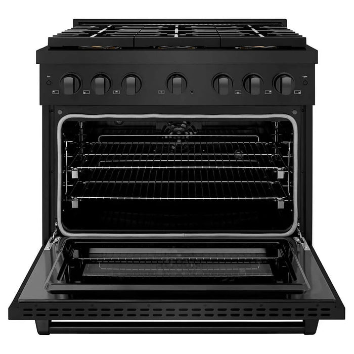 ZLINE 36" Paramount Gas Range DuoPro™ Cooktop, Convection Gas Oven PSGRB-3609K