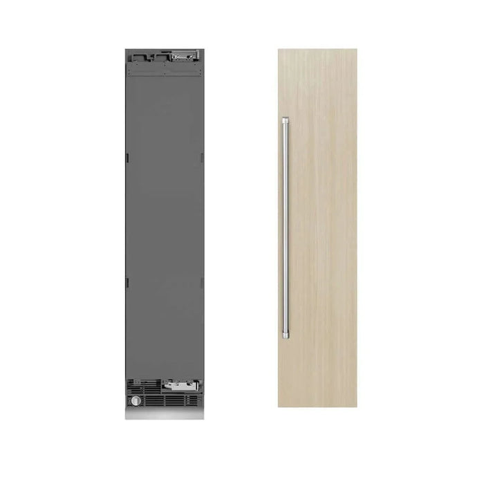 ZLINE 18" Panel Ready Right Hinge Column Freezer, Graphite Gray Interior RBCFVR-1809K