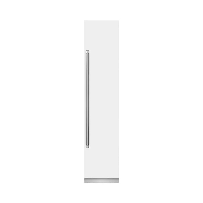 ZLINE 18" Right Hinge Column Freezer White Matte Stainless Steel, Graphite Gray Interior RCFVR-WM-1809K
