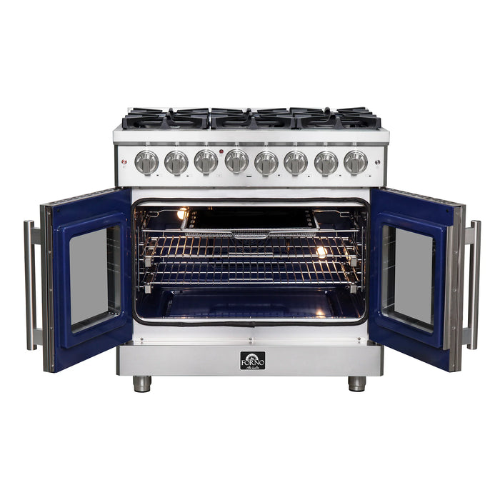 FORNO Massimo 36" French Door Dual Fuel Range FFSGS6325-3609K