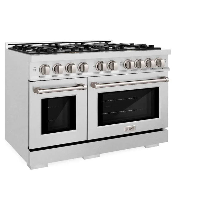 ZLINE 48" Select Gas Range Convection Gas Oven DuraSnow® Stainless Steel Brass Burners HGRS-BR-4809K