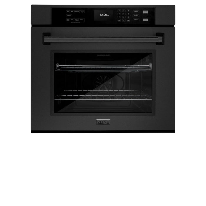 ZLINE 30 "Professional True Convection Single Wall Oven, Air Fry, Self Clean, Black Stainless Steel, WASB-3009K