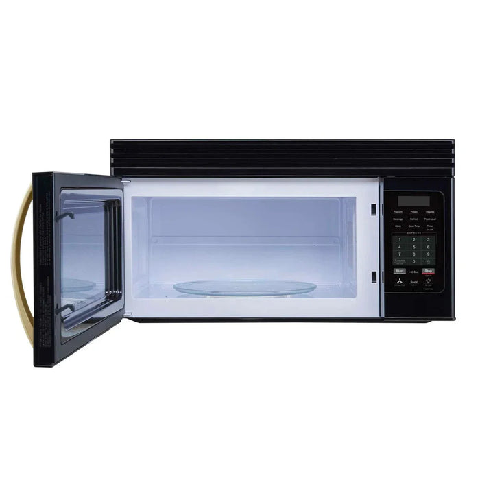 Forno Scalo 30"Over the Range Microwave, Black Stainless Steel, FOTR3007-30BLK09K