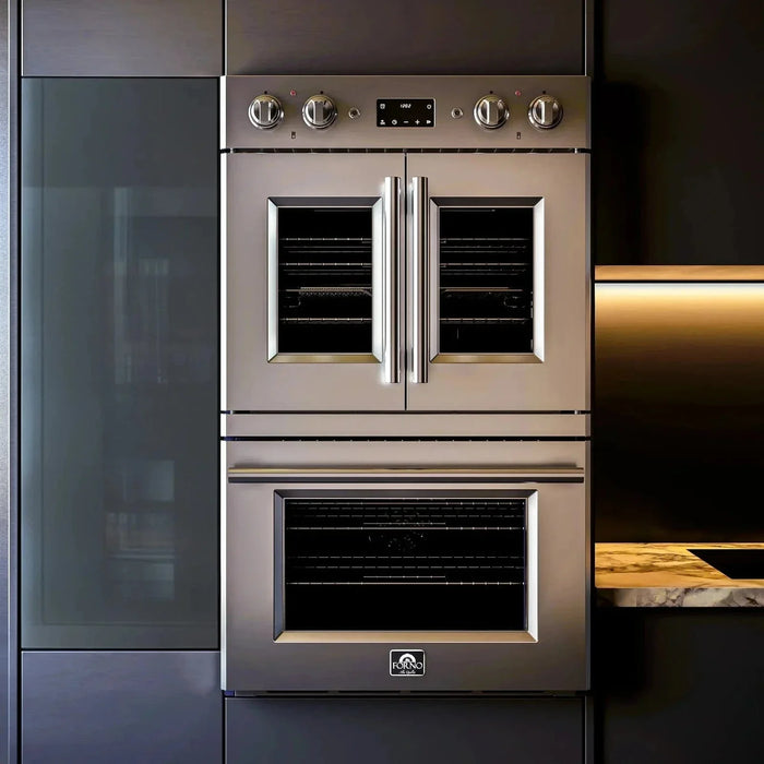 Forno Gallico 30" Electric French Door Double Oven, FBOEL1388-3009K