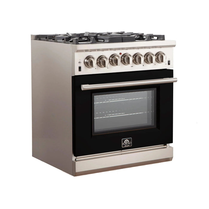 FORNO Capriasca 30" Gas on Gas Range FFSGS6260-30BLK09K