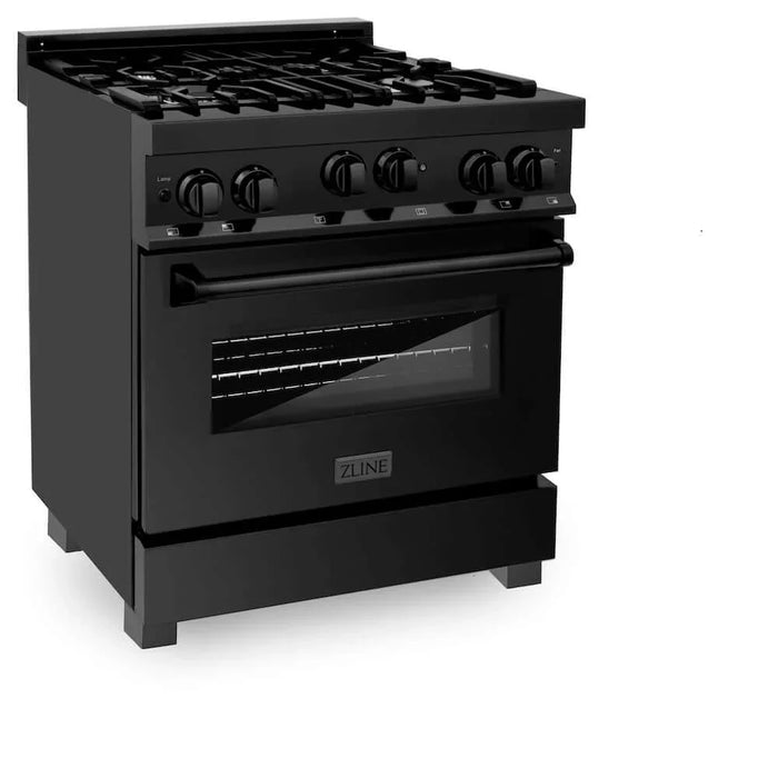 ZLINE 30 " Package Range RGB-30, Range Hood BSKBN, Microwave MWD-1 , Dishwasher DW-BS-24,  4KP-RGBRH30-MWDW09K