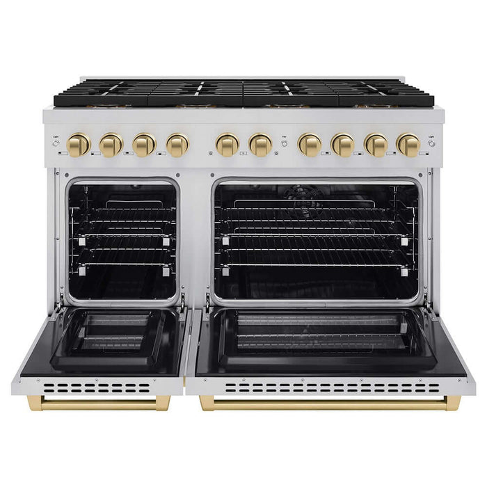 ZLINE 48" Paramount Gas Range DuoPro™ Cooktop, Dual Ovens PSGRZ-48-CB09K