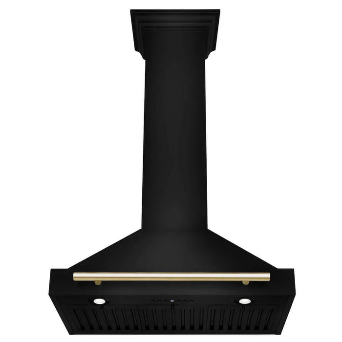 ZLINE Convertible Black Stainless Steel Wall Mount Range Hood BSKB4Z-30-G09K