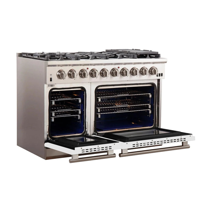 FORNO Capriasca 48″ Gas on Gas Range FFSGS6260-48WHT09K