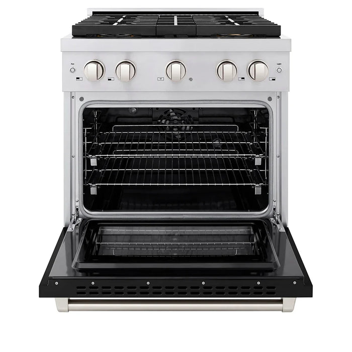 ZLINE 30" Paramount Gas Range DuoPro™ Cooktop, Convection Gas Oven PSGRS-BLM-3009K