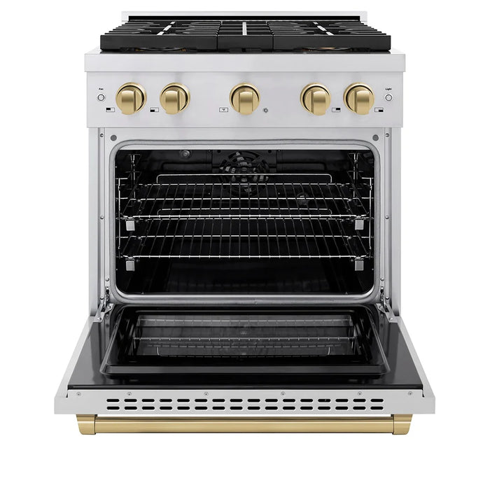ZLINE 30" Paramount Dual Fuel Range DuoPro™ Cooktop, Electric Convection Oven PSDRZ-30-CB09K