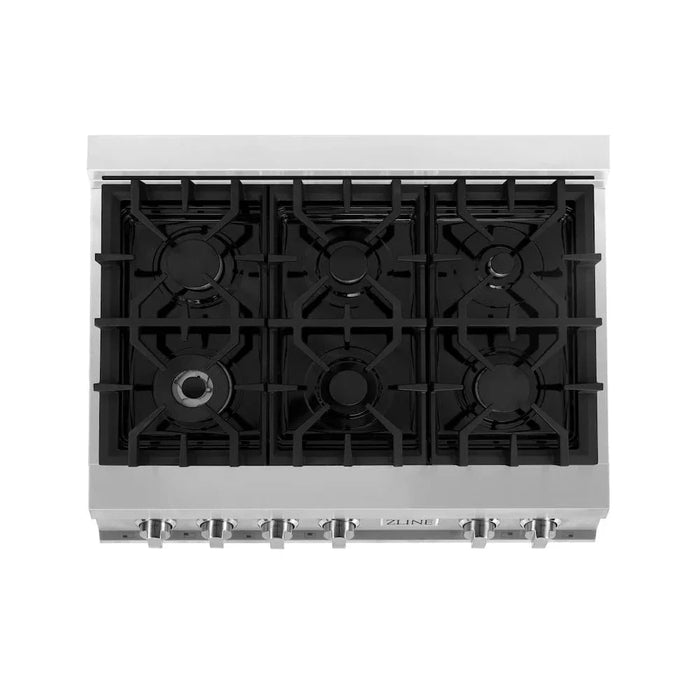 ZLINE 36 inch Rangetop with 6 Gas Burners, Griddle RT-GR-3609K