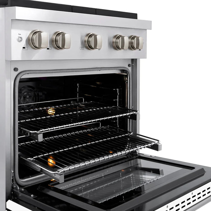 ZLINE 30" Paramount Gas Range DuoPro™ Cooktop, Convection Gas Oven PSGRS-WM-3009K