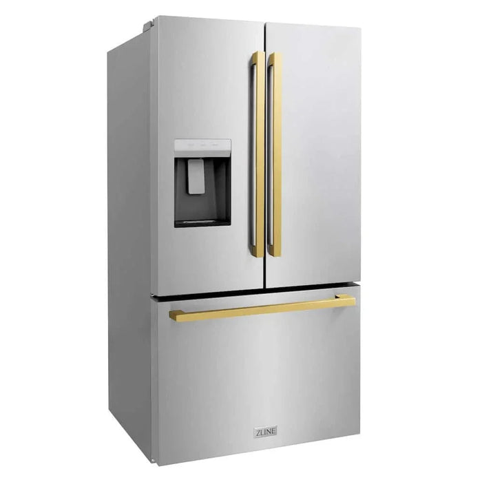 ZLINE 36" Refrigerator, Water, Ice Dispenser, Fingerprint Resistant, RSMZ-W-36-FG09K
