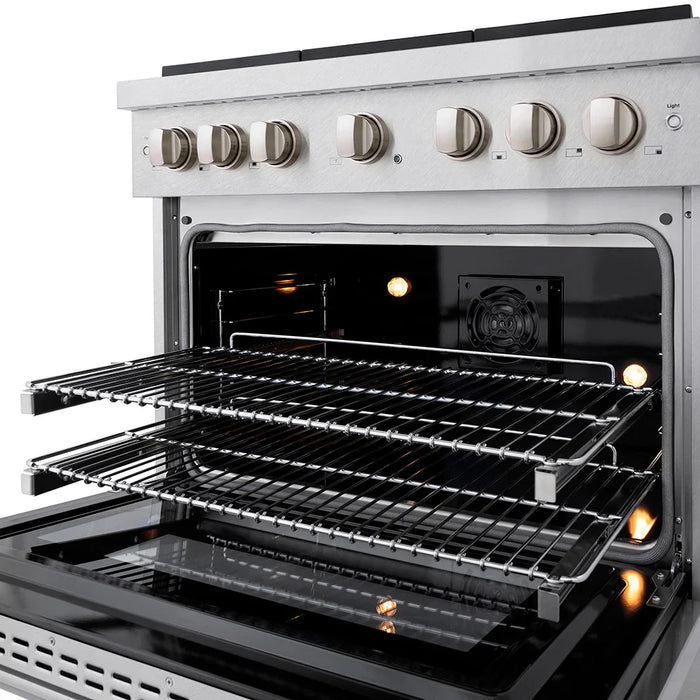 ZLINE 36" Paramount Gas Range DuoPro™ Cooktop, Convection Gas Oven PSGRSZ-WM-36-MB09K