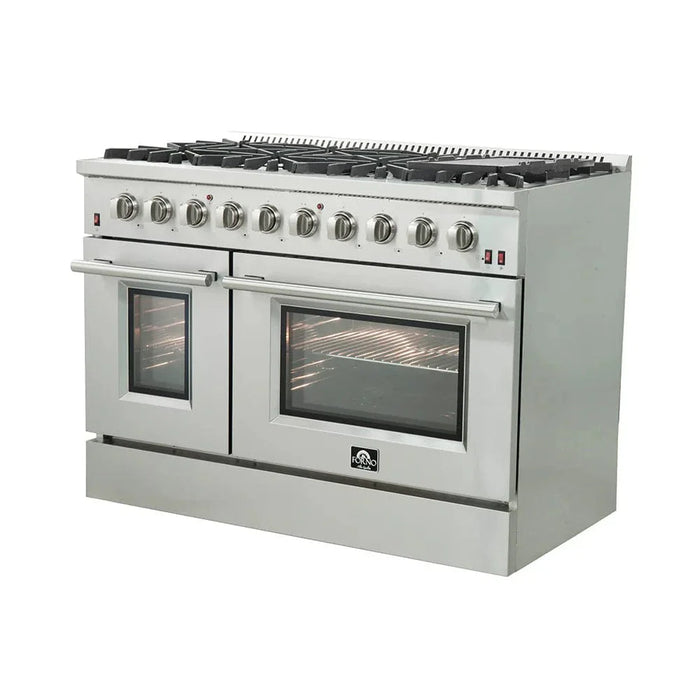FORNO Appliance Package - 48" Gas Range and 60" Refrigerator FBDL-005-01CAUS09K