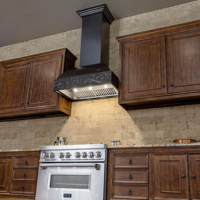 ZLINE 30" Wooden Wall Range Hood, Remote Motor, 393AA-RS-30-400 - Farmhouse Kitchen and Bath