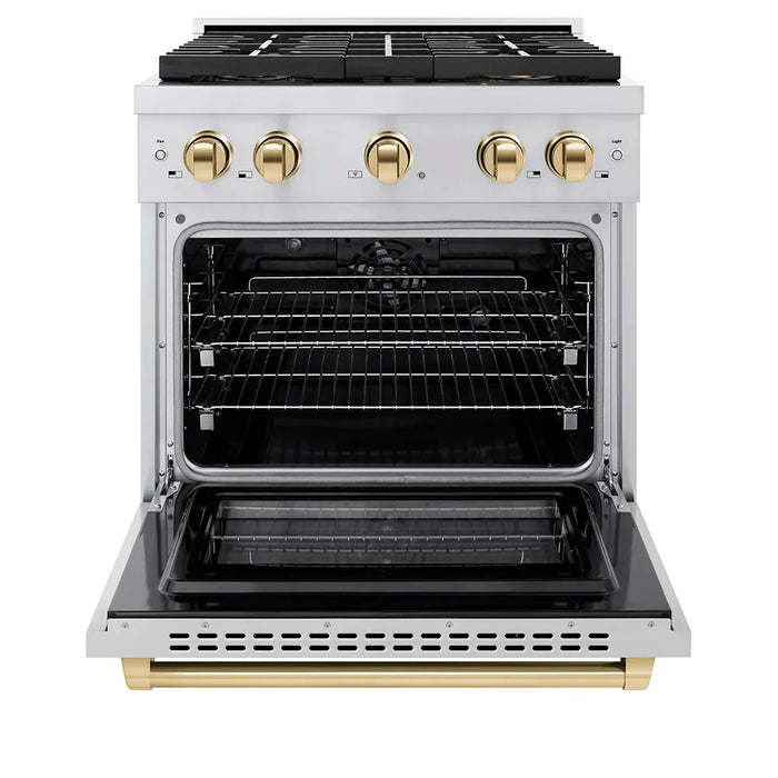ZLINE 30" Paramount Dual Fuel Range DuoPro™ Cooktop, Electric Convection Oven PSDRZ-30-G09K