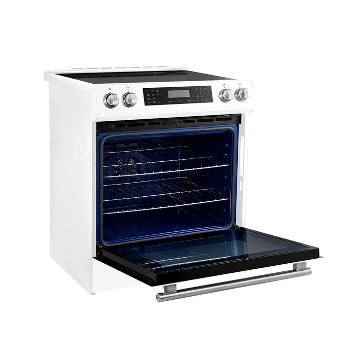 FORNO Espresso Donatello 30" Induction Range, FFSIN0905-30WHT09K