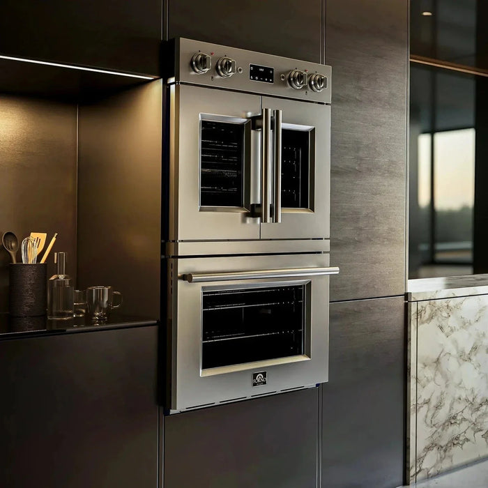 Forno Gallico 30" Electric French Door Double Oven, FBOEL1388-3009K