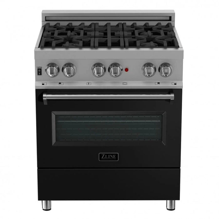 ZLINE 30" Bundle Range RAS-BLM-30 & Range Hood 8654BLM-30, 2KP-RASBLMRH3009K