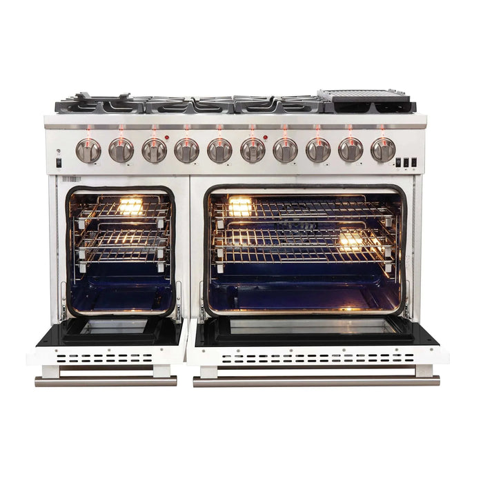FORNO Capriasca 48″ Gas on Gas Range FFSGS6260-48WHT09K