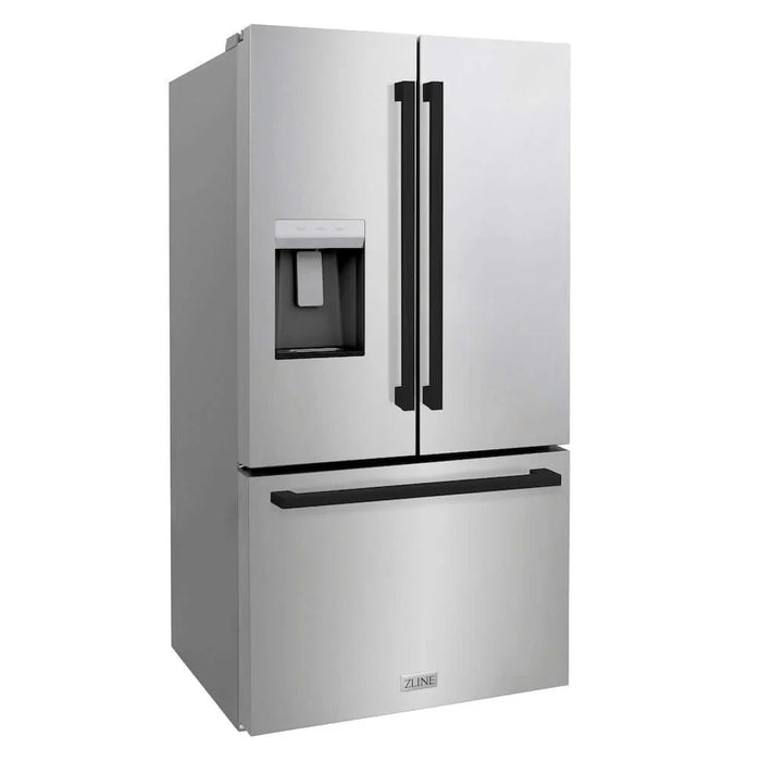 ZLINE Autograph Edition 36" Standard-Depth French Door External Water Dispenser Refrigerator, Dual Ice Maker, Fingerprint-Resistant Stainless Steel RSMZ-W-36-FMB09K