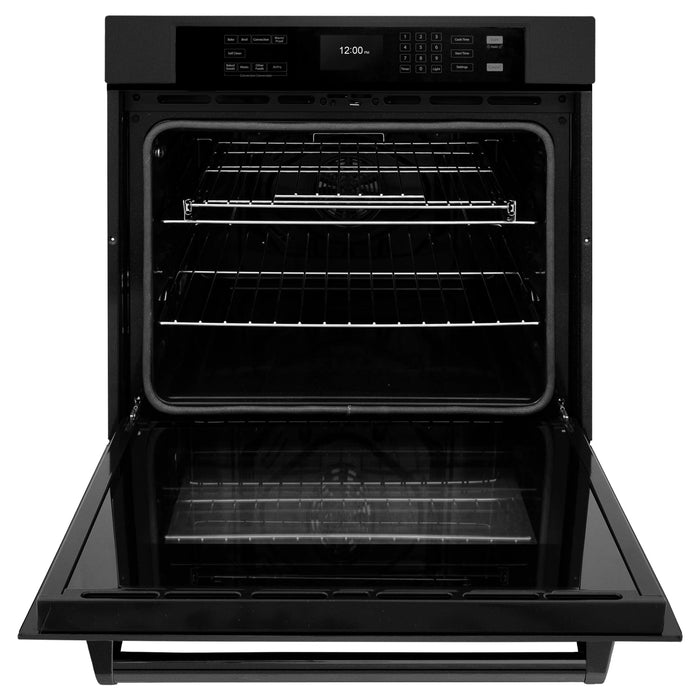 ZLINE 30 "Professional True Convection Single Wall Oven, Air Fry, Self Clean, Black Stainless Steel, WASB-3009K