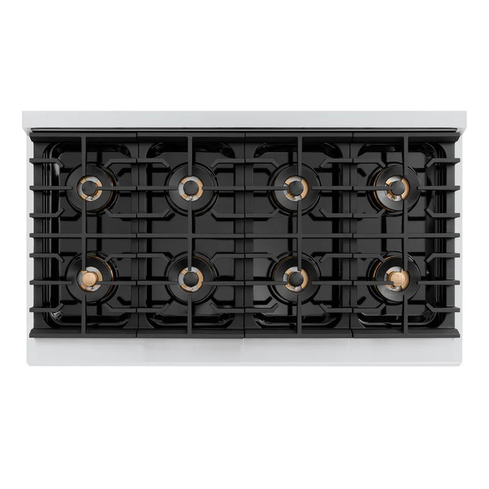 ZLINE Autograph Edition 48" Paramount Dual Fuel Range, DuoPro™ Cooktop, Electric Convection Oven, Stainless Steel, Helix Handle PSDRZ-48-KCB09K