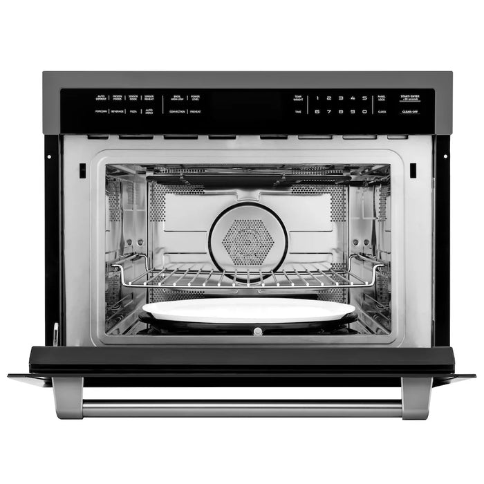ZLINE 30" Oven WASB-30 & Microwave MWO-24-BS Bundle09K