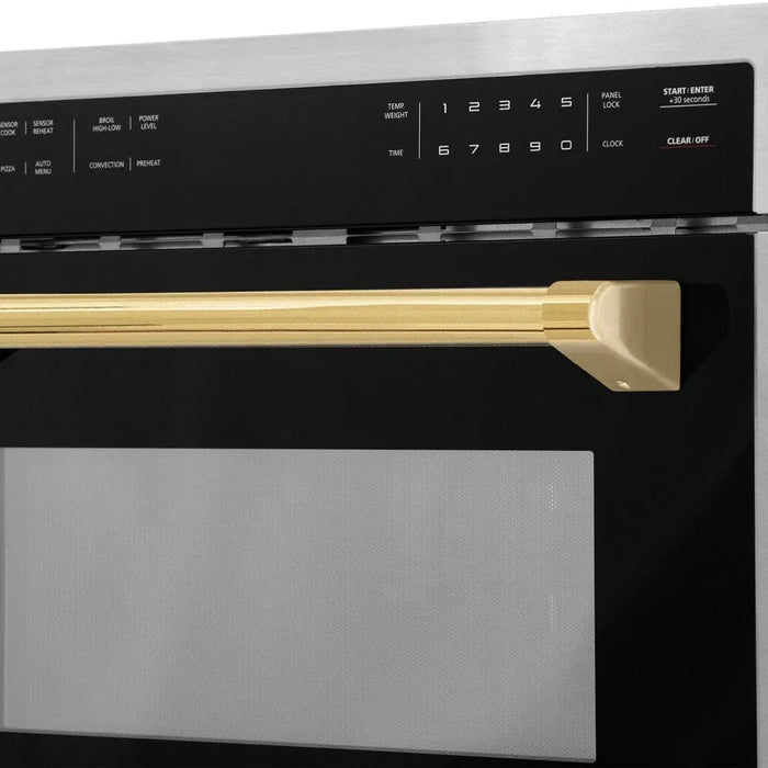 ZLINE 24" Convection Microwave, Stainless Steel, Gold MWOZ-24-G09K