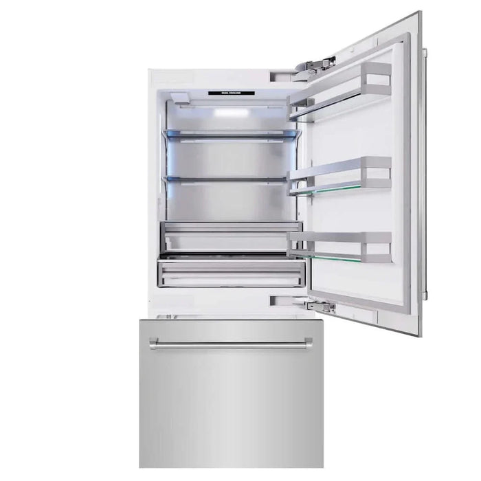 ZLINE 36" Built-In Bottom Freezer Refrigerator,Water Dispenser, Ice Maker, RBIT-304-3609K