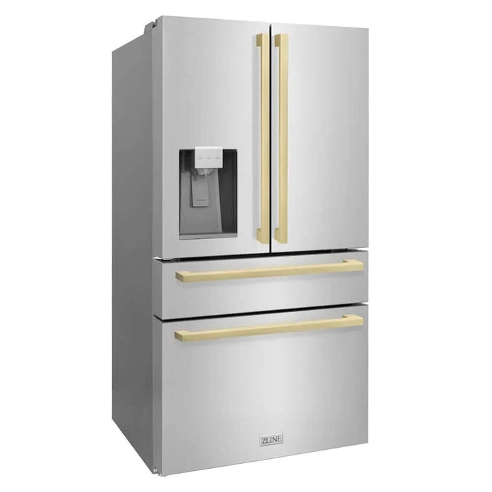 ZLINE 36" Autograph French Door Refrigerator, Ice & Water, Stainless Steel RFMZ-W-36-FCB09K