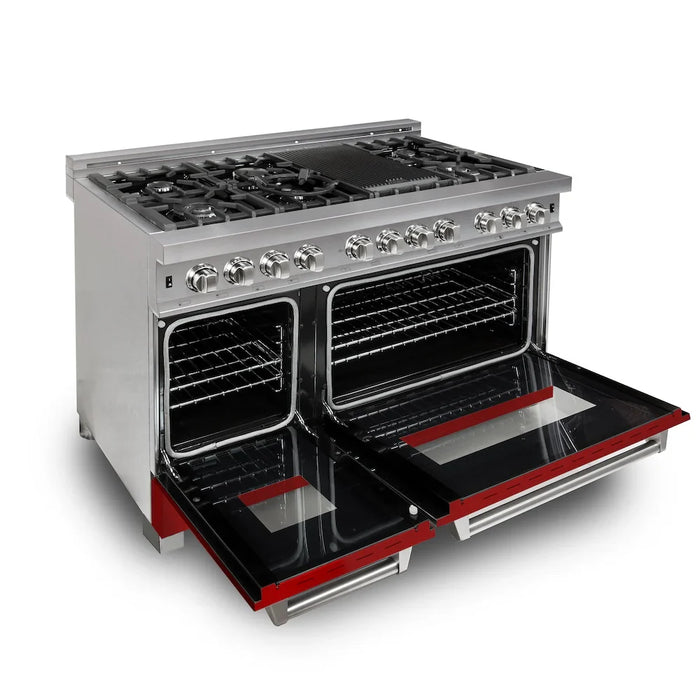 ZLINE 48" Bundle Range RAS-RM-48 & Range Hood 8654RM-48, 2KP-RASRMRH4809K