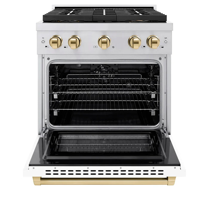 ZLINE 30" Paramount Dual Fuel Range DuoPro™ Cooktop, Electric Convection Oven PSDRSZ-WM-30-G09K
