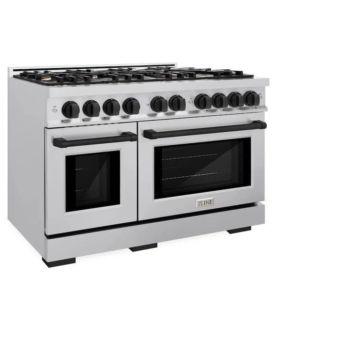 ZLINE 48" Select Gas Range Convection Gas Oven Stainless Steel Matte Black HGRZ-48-MB09K