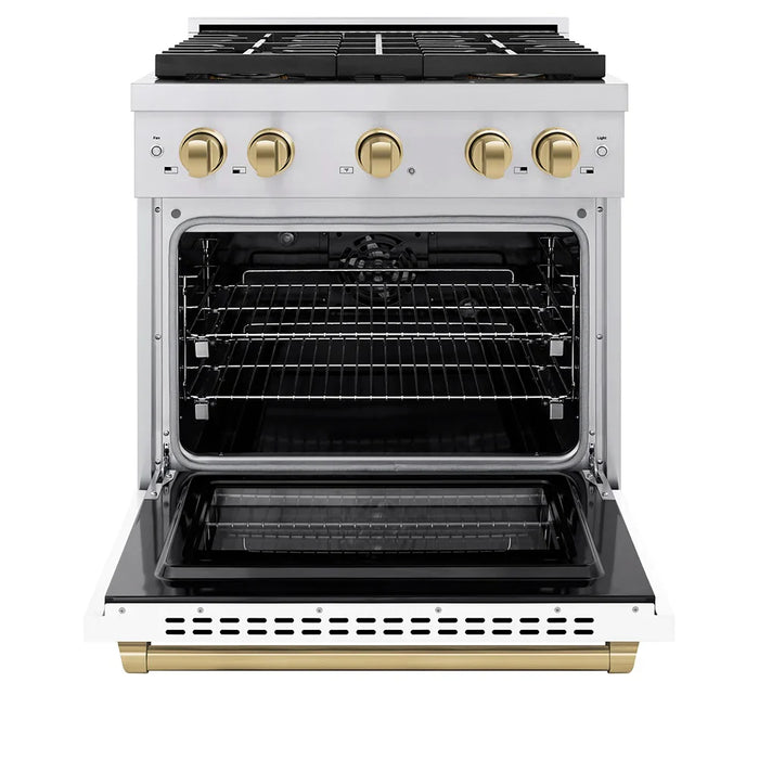 ZLINE 30" Paramount Dual Fuel Range DuoPro™ Cooktop, Electric Convection Oven PSDRSZ-WM-30-CB09K