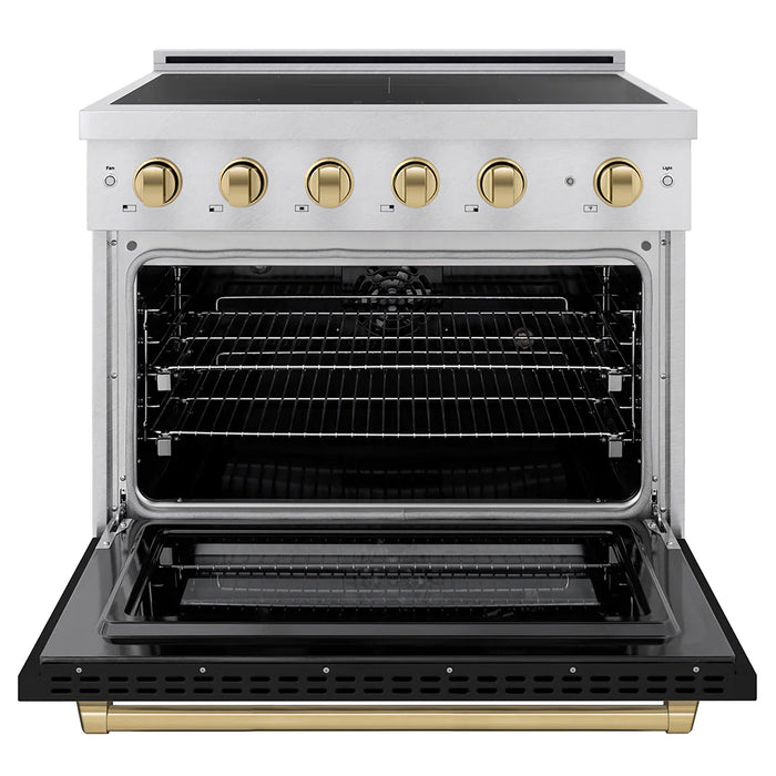 ZLINE Paramount Induction Range, Cooktop, Electric Convection Oven SINRZ-BLM09K