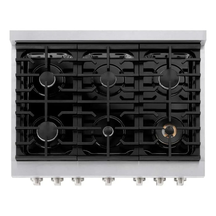 ZLINE 36"Gas Range, Convection Gas Oven , DuraSnow® White Matte, SGRS-WM-3609K