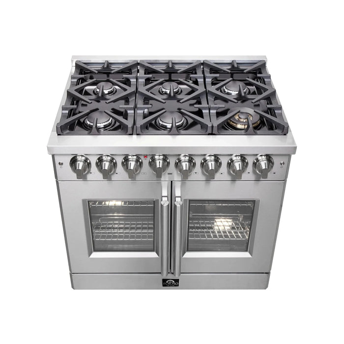 FORNO Massimo 36" French Door Dual Fuel Range FFSGS6325-3609K